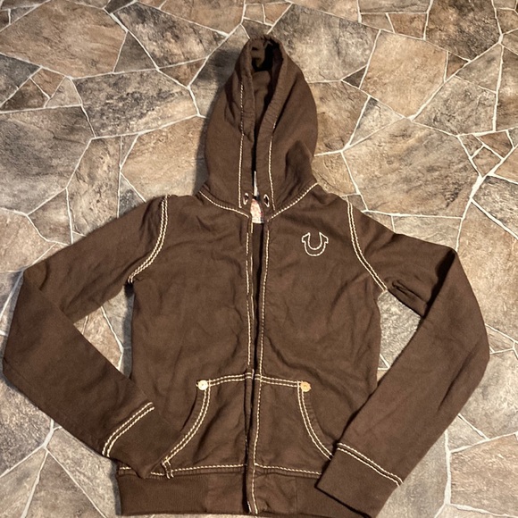 True Religion | Shirts u0026 Tops | New True Religion Brown Hoodie Sz S |  Poshmark